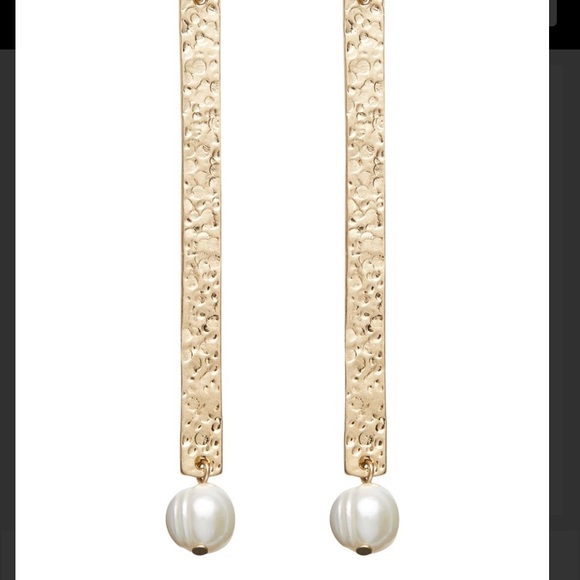 Stephanie Kantis Quake Drop Earrings Gold/Pearl - Picture 2 of 5